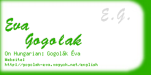 eva gogolak business card