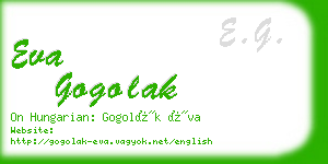 eva gogolak business card